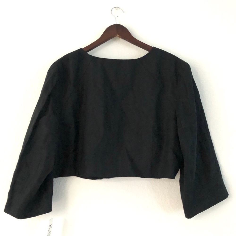 NEW Kay Unger New York Linen Blend Striped Blazer - Picture 6 of 8